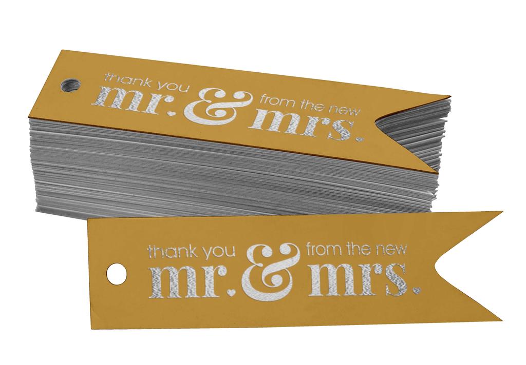 Inkdotpot Pack Of 100 Thank You From The New Wedding Favor Paper Tags Craft Real Gold Foil Hang