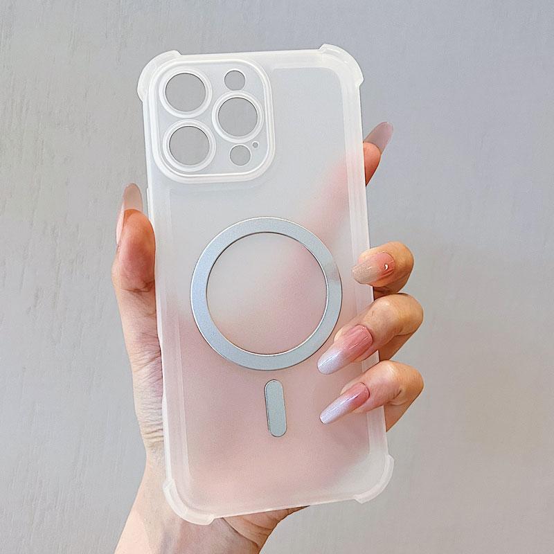 Shockproof Magnetic Wireless Charge Phone Case For iPhone 16E 16 15 14 Plus 13 Mini 12 11 Max Magsafe Protection Cover Bumper