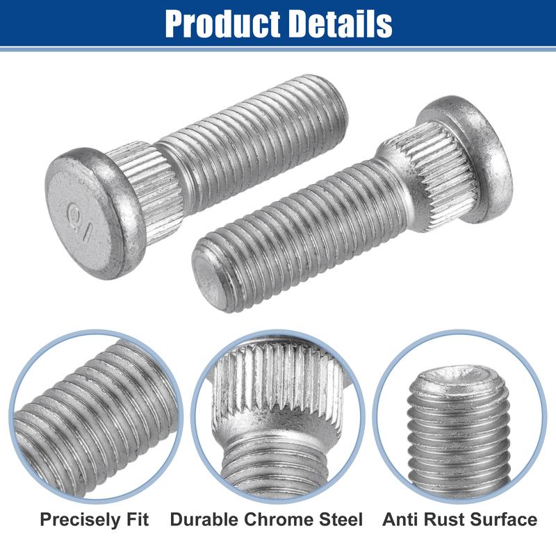 UXCELL M12x1.5 Car Wheel Lug Stud for CHEVROLET NOVA 1985-1986 for LEXUS GS200T 2016-2017 for TOYOTA HILUX 2004-2014