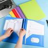 Sturdy Plastic File Folders 1/6Pcs Folder with Prongs Dual Pocket Design Document Sorting Business Card Holder Letter Size Organizer Color-coded