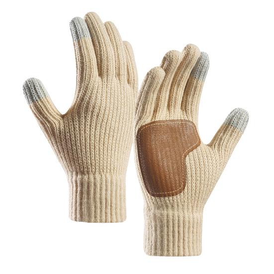 Winter Touchscreen Gloves Men Women Warm Knitted Gloves with Anti-Slip Palm Thickened Thermal Gloves for Outdoor Cycling Daily Outings