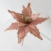 Flower Head Artificial Christmas Flowers Handmade DIY Simulated Christmas Flower Multi-color Xmas Tree Ornaments Event Layout