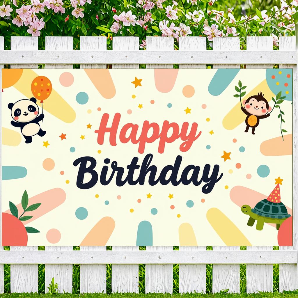 Lightweight Animal Theme Celebration Decoration Balloon Banner For Outdoor Indoor Festive Event