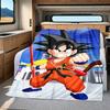 1PC Son Goku Print Flannel Blanket, High quality All Seasons, Home Decor, Warmth and Comfort, Perfect for Christmas Gifts