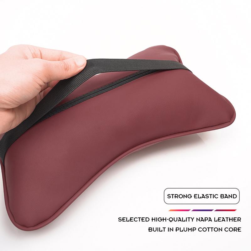 Car Stickers For Alfa Romeo 1Pcs Pu Leather Car Neck Pillow Auto Emblem Headrest For Alfa Romeo Giulietta 159 Mito Giulia Stelvi