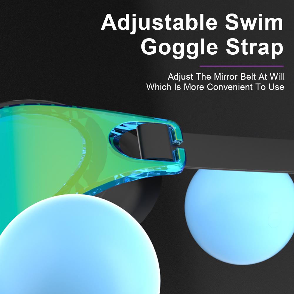 JSJM New Swimming Goggles HD Anti-Fog Professional Swimming Glasses Silicone Anti-UV Adjustable Swimming Goggles Adults Unisex