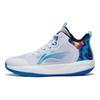 LiNing Pioneer Primary 3.0 Comfortable Non-Slip Wear-Resistant Rebound Low-Top Basketball Shoes Kids Sneaker White Blue YKBT028-3