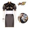 Chun Street Fighter Li Cosplay Brown Cheongsam Halloween Party Props Gifts Fans