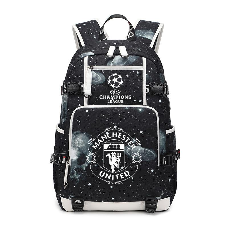 College Style Campus Leisure School Bag Printed Football Burden Reduction Ridge Protection Large Capacity Student Light Backpack