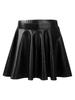 Set Costume da Danza Jazz per Bambini Scintillante Paillettes Crop Top Schiena con Foro Senza Maniche Taglie Forti Gonna a Zampa Metallizzata e Guanti con Frange di Paillettes Gara