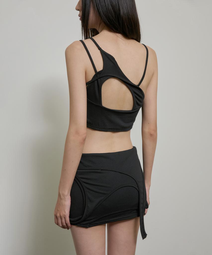 Peulleeoeob 4-Layered Skirt (Fl-268_Black)