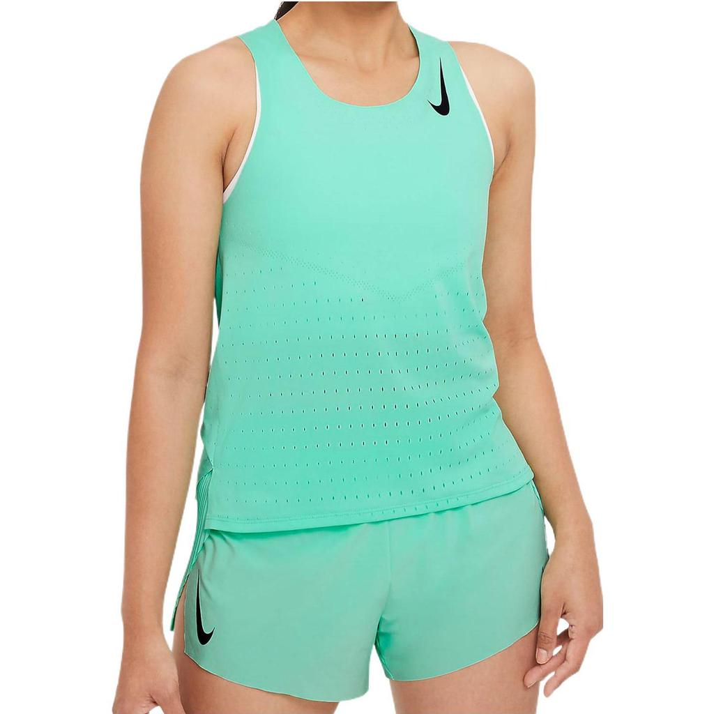 Nike Aeroswift Breathable Running Vest Women Tops Green CZ9386-342