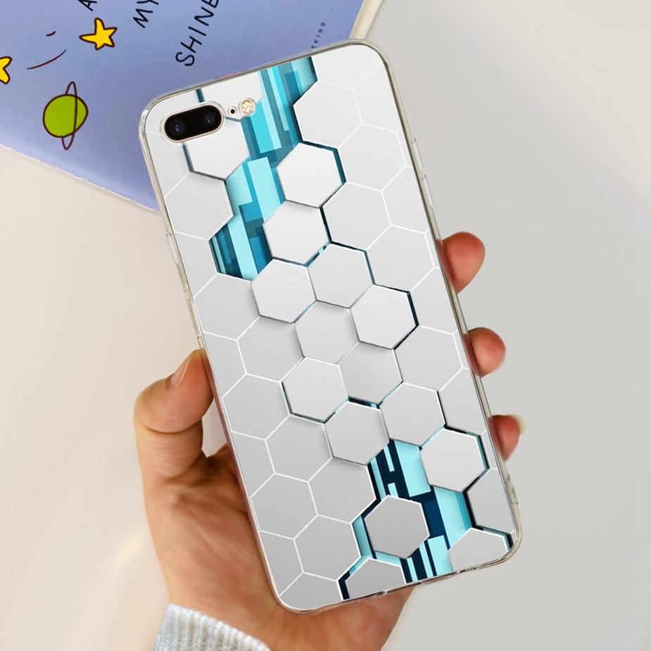 For IPhone 7 Plus Case iPhone8 Plus Fashion Painted Cover Clear Silicone Phone Case For iPhone 8 iPhone7 Plus Soft Fundas Bumper