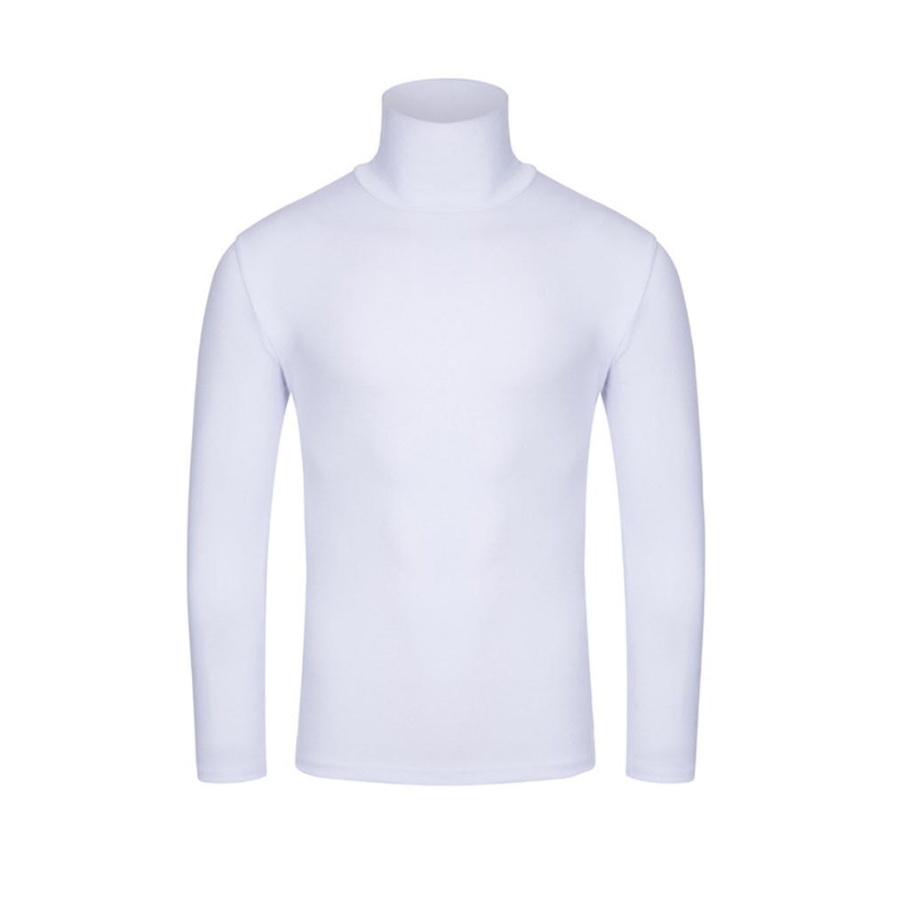 Pánský rolák s dlouhým rukávem, jednobarevná, strečová halenka slim fit spodního střihu
