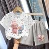 Cute Cartoon Set for Summer Children's Fashion Two-piece Set