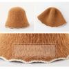 Face Revealing Small Knitted Hat Knitted Basin Hat Sweet Plush Fisherman Hat  Outdoor