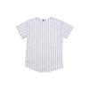 Nike New York Yankees Classic Logo Pattern Letter Vertical Stripe Embroidered Black Label V-Neck Short Sleeve Shirt Kids Shirts White 3Z3B7ZWAB-NYY