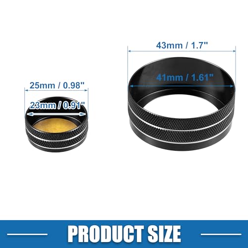 A ABSOPRO Car Center Console Multimedia Control Button Covers Compatible with Infiniti Q50 QX50 Q60 2pcs Black