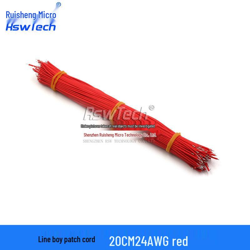 Double-Headed Tinned Wire Jumper for Welding & Electronic Connection, 22/24AWG, 5/0.8mm, Length: 50/150mm