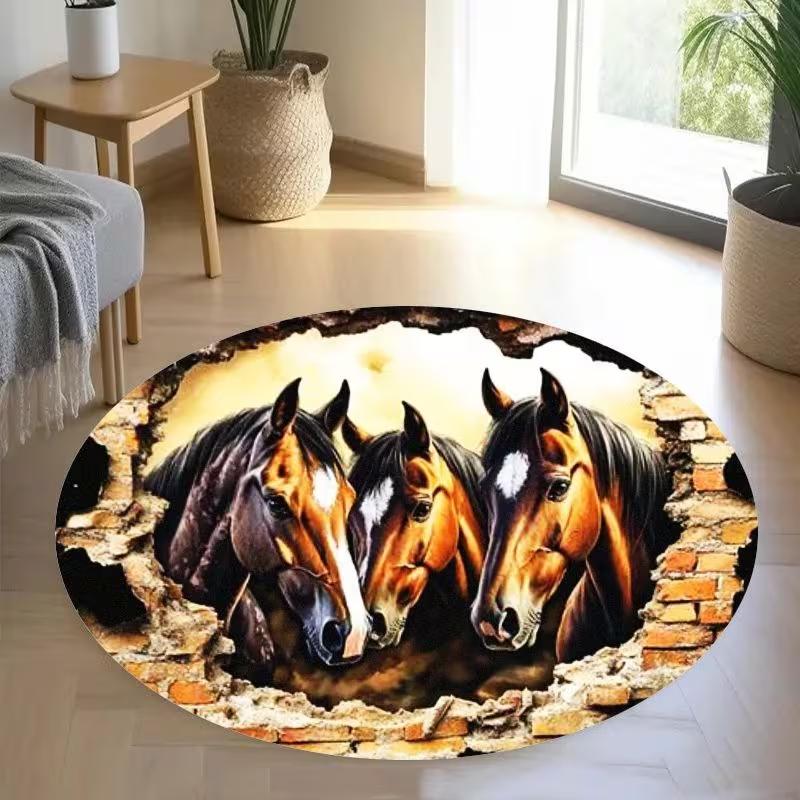 

The 3D Stereoscopic Visual Decoration of The Floor Mat Is Days and Holidays Floor Mat on The The Entrance of The Park Wood Barn 100cm x 100cm