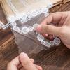 10-Sheet Premium Big-size Clear Lace Border Stickers, Elegant Hollow Lace Edges with Transparent Effect