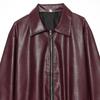 Womens Faux Leather Moto Jacket Loose Fit Long Sleeve Biker Style Coat Fall Winter 2026