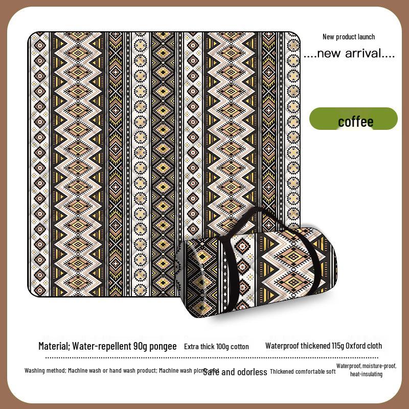 Waterproof Oxford Picnic Mat - Portable, Machine Washable, Perfect for Camping, Beach, Outdoor Activities