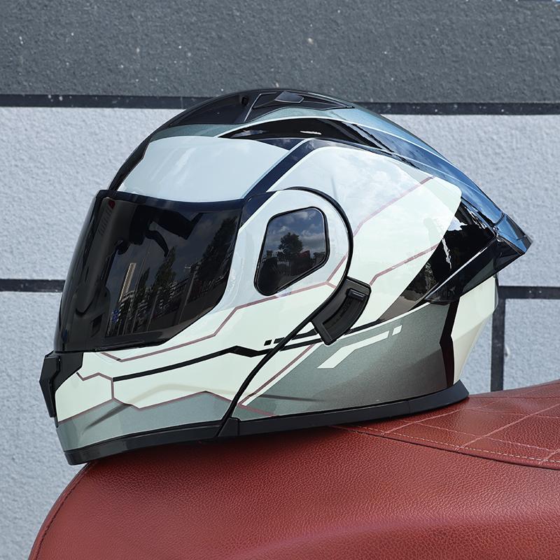 103-ORZ-Motorcycle Helmet, Men's and Women's Open Face Helmet, Dual Mirror, Summer Full Face Helmet, Four Seasons