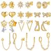 925 Silver Golden Stud Earrings Sparking Bow Skull Heart Earring Gift For Women Jewelry Anniversary Wedding