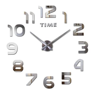 DIY Wall Clock Nepri 65 - 130 Cm - Silver 3D
