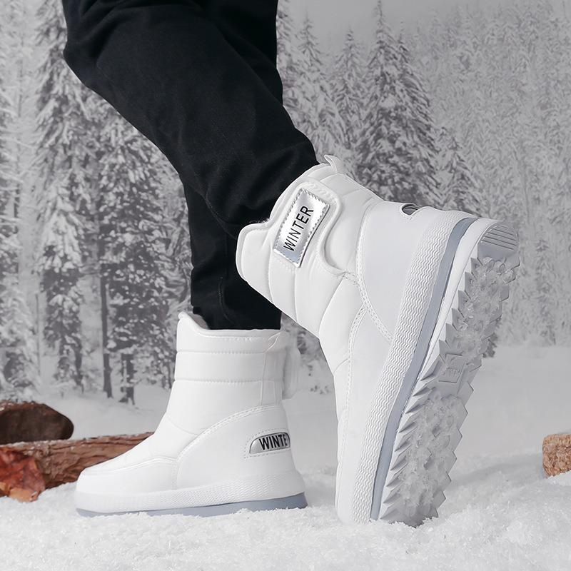 Schneestiefel Herren Winter warm Samt verdickt High-Top Outdoor Baumwollschuhe wasserdicht und rutschfest Übergröße Baumwollstiefel