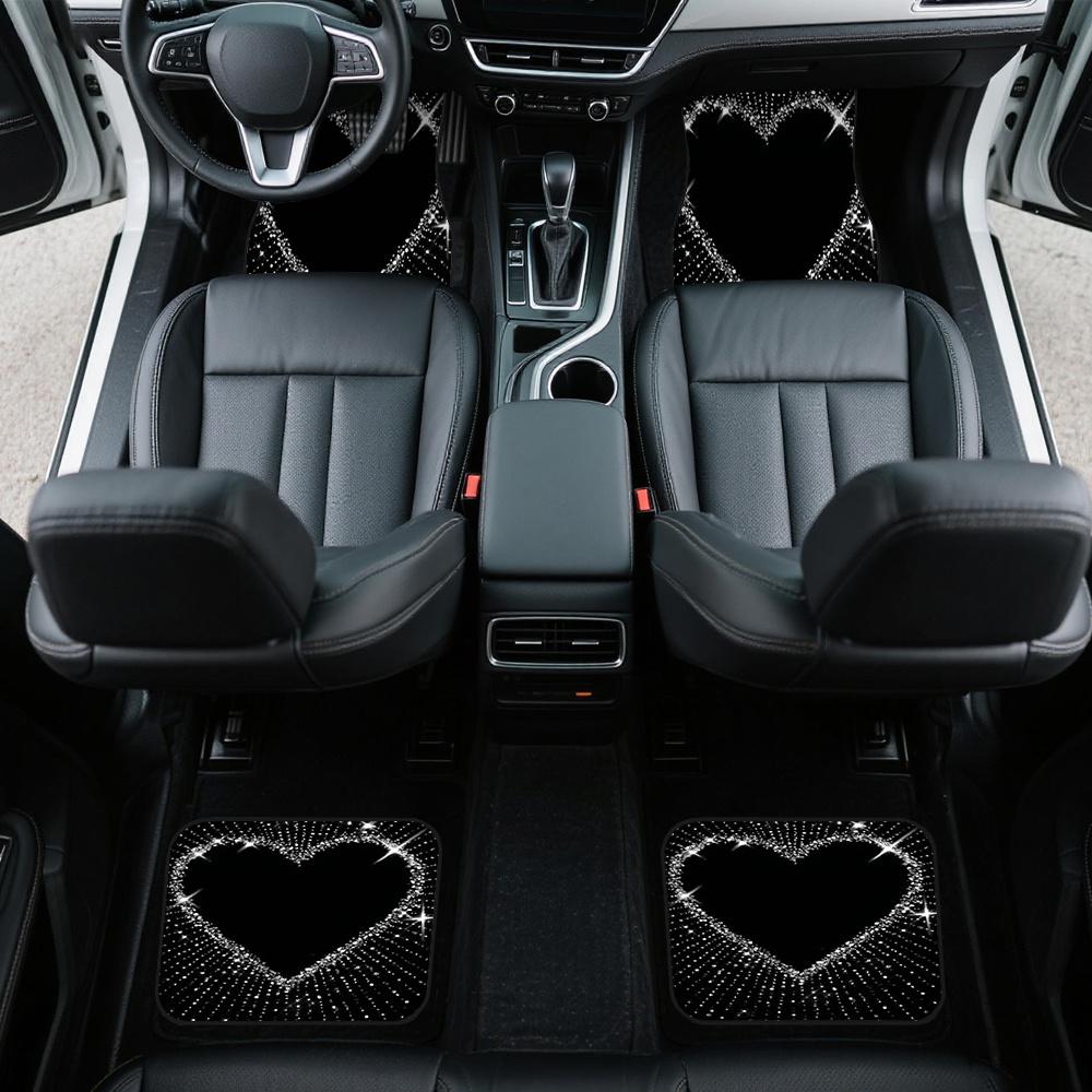 4pcs Car Floor Mats compatible with Hatchbacks or Minivans, featuring Easy Maintenance benefits and Car Owner Gift