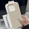 Simple Striped Grid Lychee Texture Phone Case For iPhone 11 12 13 14 15 16 17 Pro Max 14 15 Plus 17 Air Silicone Soft Cover