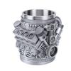 Coffee Mug Reusable Resin Stainless Steel Engine Coffee Cup with Ergonomic Handle for Present