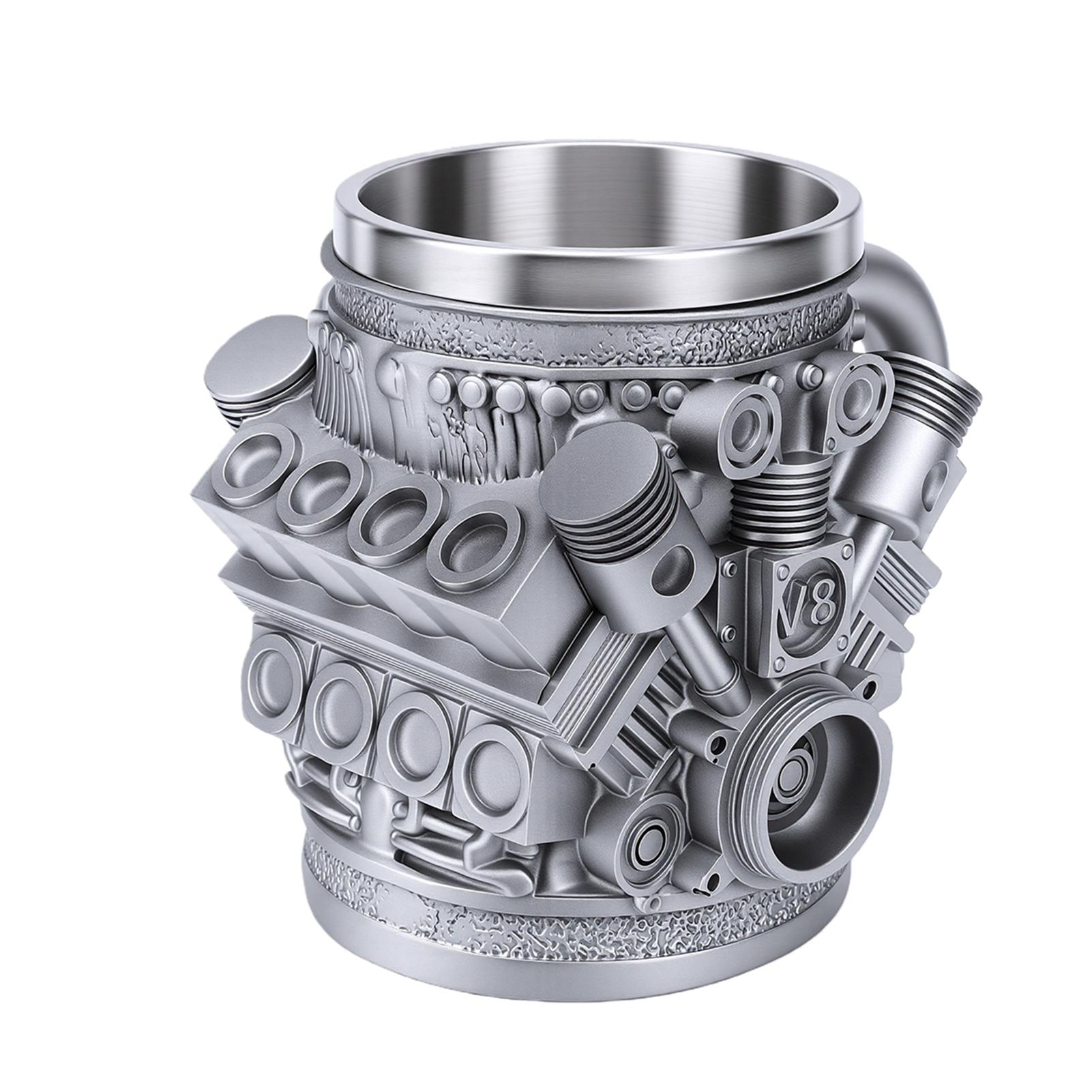 

Coffee Mug Reusable Resin Stainless Steel Engine Coffee Cup with Ergonomic Handle for Present Type 2