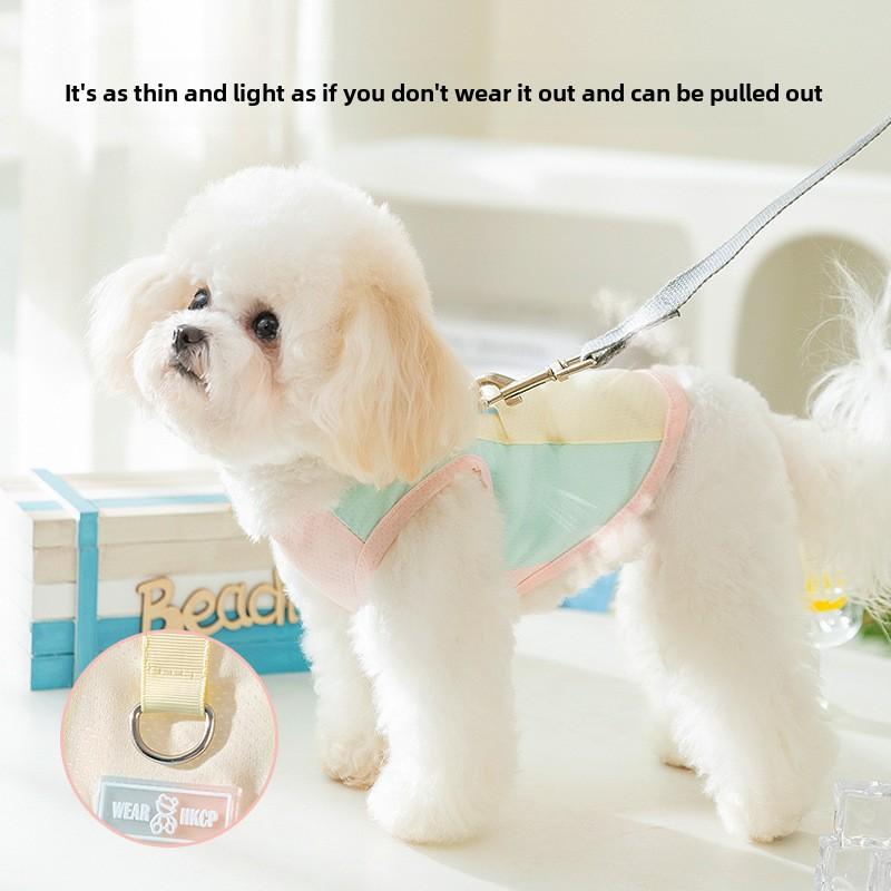 Spring and Summer Thin Mesh Sunscreen Clothing Small and Medium Teddy Bear Dog Clothes Vest Cool Clothes Pet Clothes