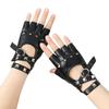 Women's Gothic Rivet Half-Finger Gloves - Punk Anime Stage Performance Style