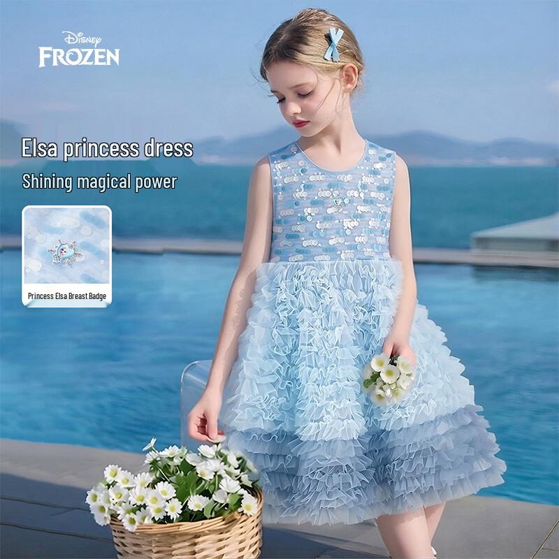 Disney Girls  Elsa Princess Sleeveless Dress 110