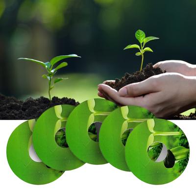 10 Sheets Hydroponic Plant Label Self-Adhesive Round Shape PVC Hydroponic Growing Basket Pods