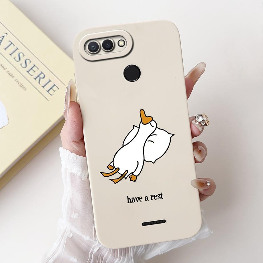 For Xiaomi Redmi 6 6A Case Soft Matte Silicone Capa Goothic Style Cartoon Panda Flower Back Cover For Redmi6 Redmi6a Coque Funda