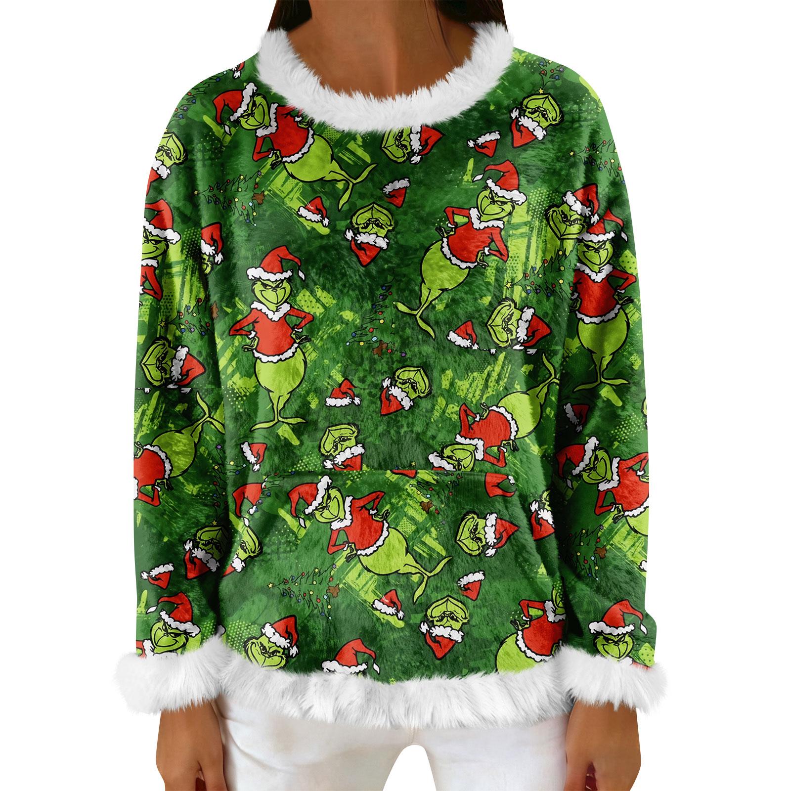 

Женский повседневный флисовый свитшот с длинными рукавами и круглым вырезом, удобный, свободного кроя, легкий, фланелевый свитшот для женщин XL