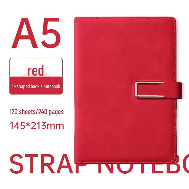 Elegant A5 U-Shaped Buckle Notebook Gift Set - Customizable for Business Meetings