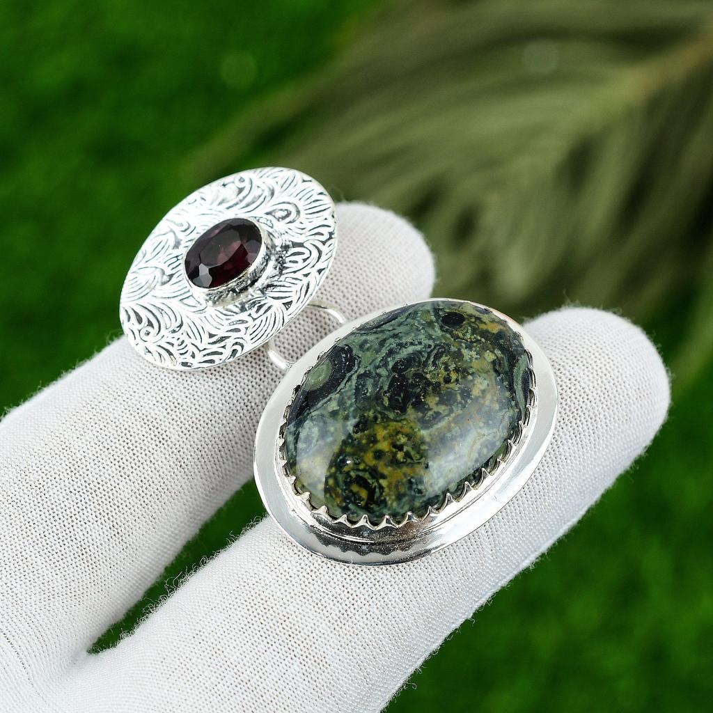 Bijuterii cu Piatră Prețioasă Jasp Kambaba Natural Argint Sterling 925 Pandantiv Pentru Fete