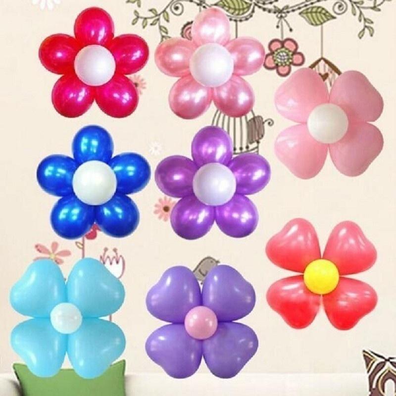 10pcs/lot Five Hole Plum Flower Shape 5 In 1 Balloon Modelling Clip for Party Decorations Flower Balloon Clips