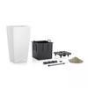 Jardinière - lechuza - cubico color 30 all-in-one - blanc - plastique - 30 cm de diamètre