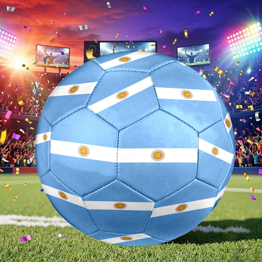 1pc Argentine Flag Art Size 5 Soccer Ball, Suitable for Practice Matches/tournament Training,Lightweight and Durable Gt7071