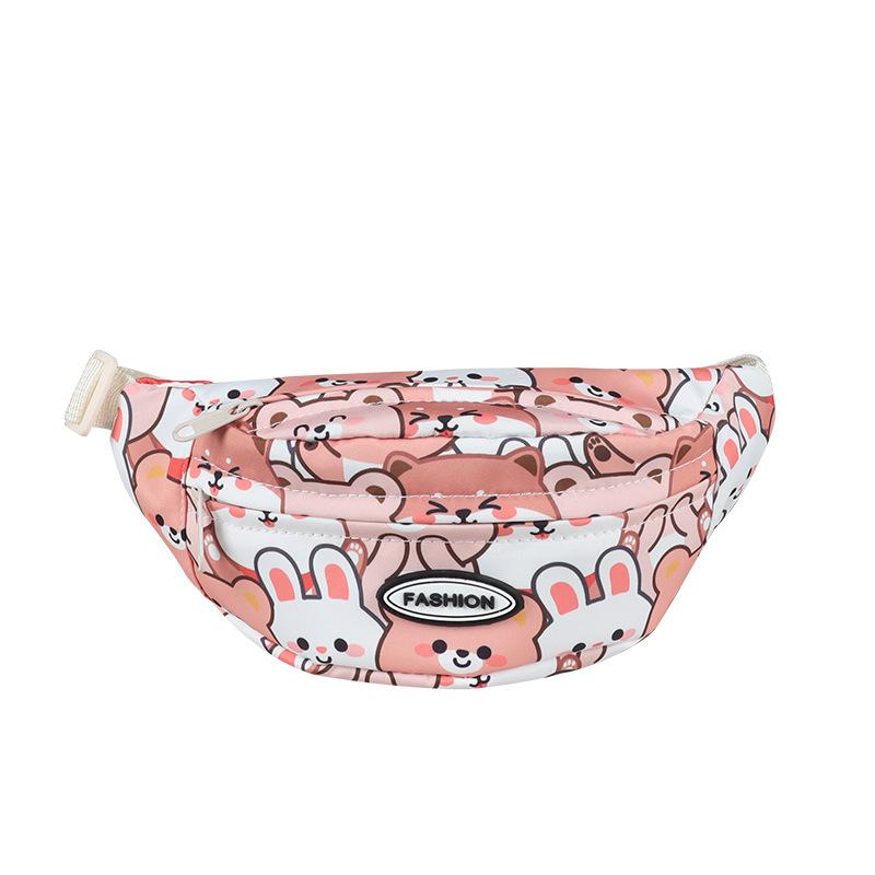 

Fashionable Waterproof Sling Bag For Kids Featuring Charming Animal Designs In Trendy Colors Pink Dog