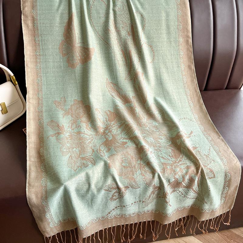 Women Paisley Scarf Cashmere Shawls Tassel Pashmina Hijab Head Wrap Lady Winter Scarves Foulard Bufanda Blanket Thick Stoles