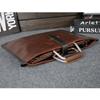 Men's Casual One-shoulder Messenger Trendy Bag Crazy Horse Leather Men's Bag Retro Handbag Simple Atmosphere File Bag