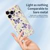 For iPhone 17 Pro Case Purple Butterflies Pattern Printing Straight Edge TPU Phone Back Cover